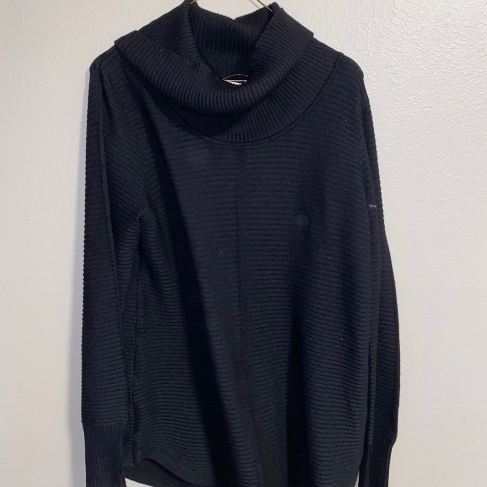 black sweater dress